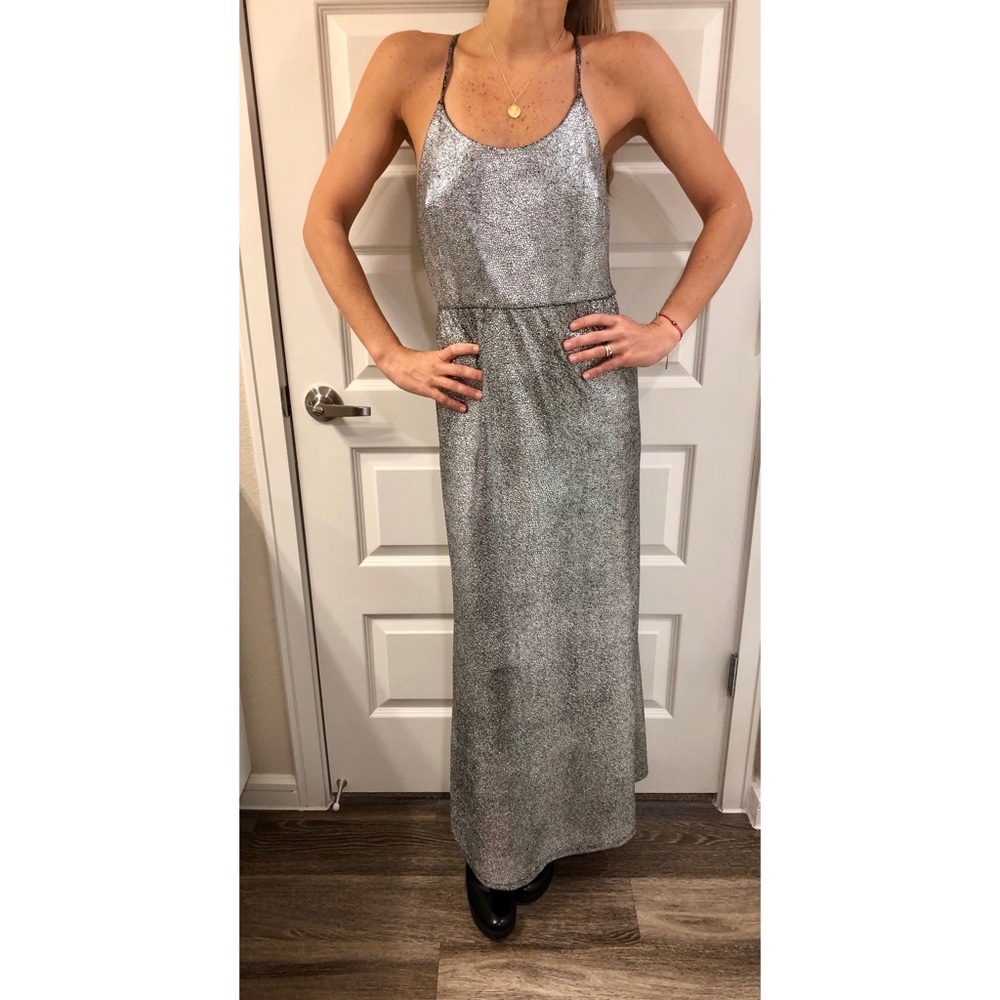 Silver maxi dress